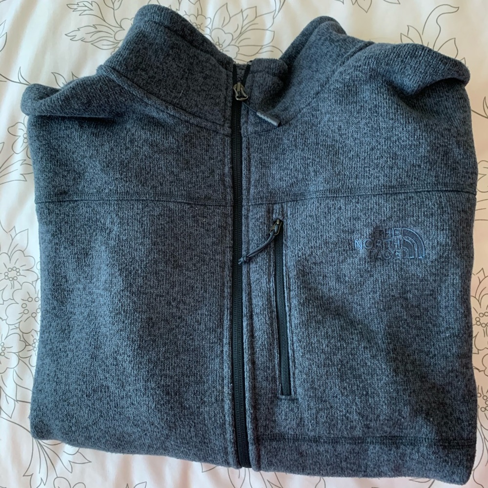 Men’s XXL navy blue North Face zip up jacket